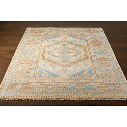 Anadolu Rug - 30387 by Surya in seafoam, beige, rose, tan. Made from 70% wool, 30% viscose in a unique style.