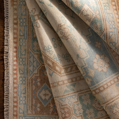 Anadolu Rug - 30387 by Surya in seafoam, beige, rose, tan. Made from 70% wool, 30% viscose in a unique style.