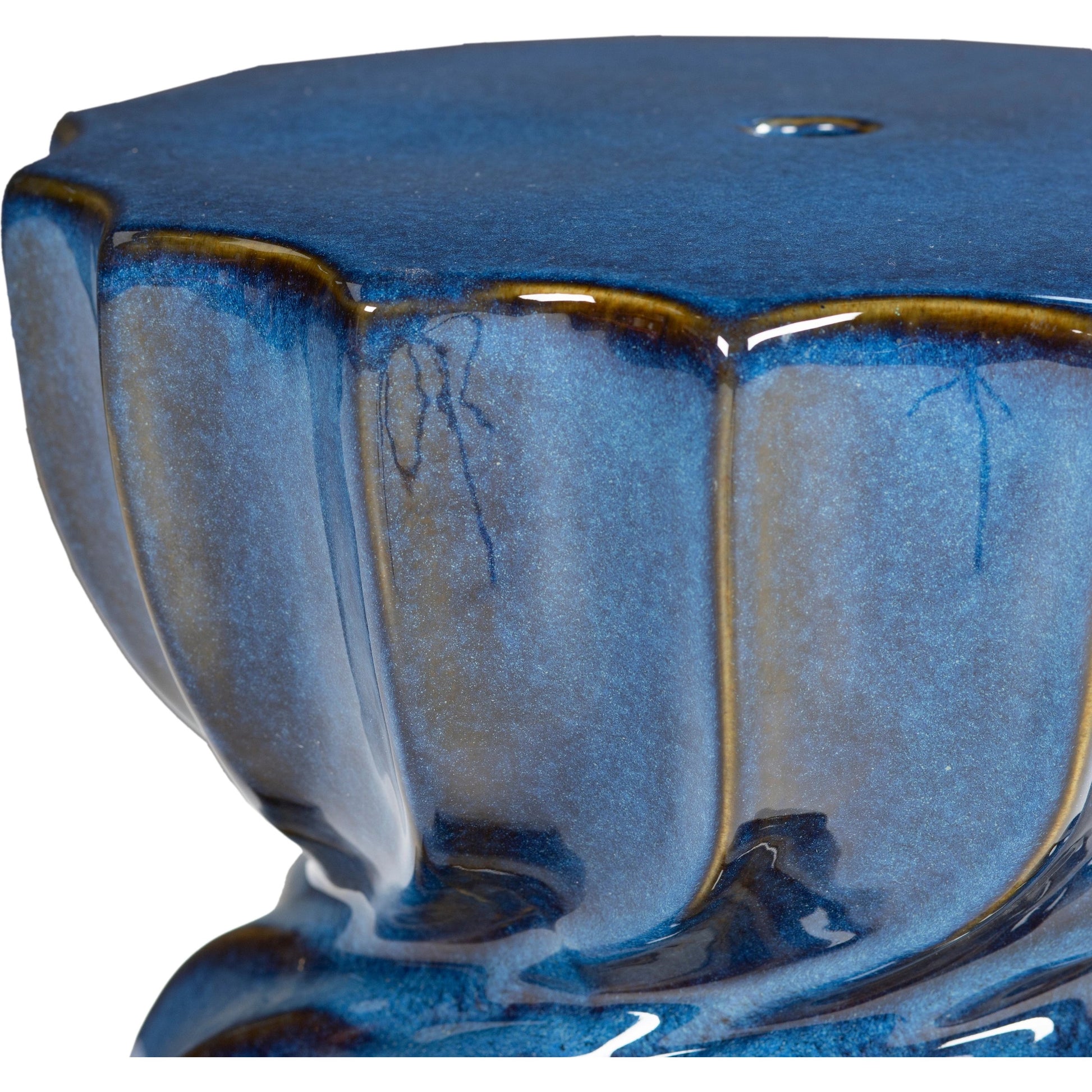 Alexia Indoor/Outdoor by Livabliss in blue and glazedglazed. Made from top: ceramic, base: ceramic in a modern style.