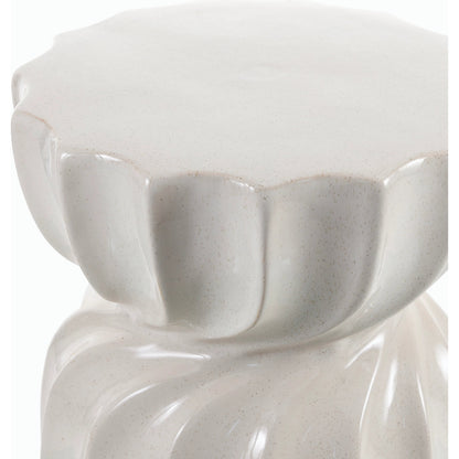 Alexia Indoor/Outdoor End Table by Livabliss. Made from ceramic in a modern style.