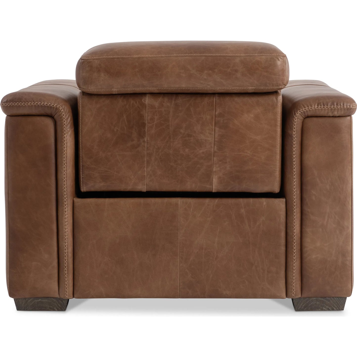 005 SI-2453335 | Additional Silo | Lioni Leather Power Motion Chair by Bernhardt in brown. Made from leather in a traditional style.