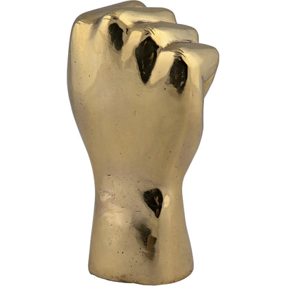The Solidarity Fist by Noir in brass. Made from brass in a modern style.
