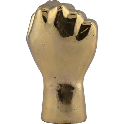 The Solidarity Fist by Noir in brass. Made from brass in a modern style.