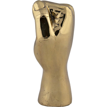 The Solidarity Fist by Noir in brass. Made from brass in a modern style.