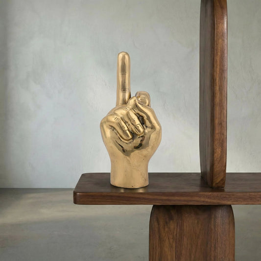 The Finger by Noir in brass. Made from brass in a modern style.