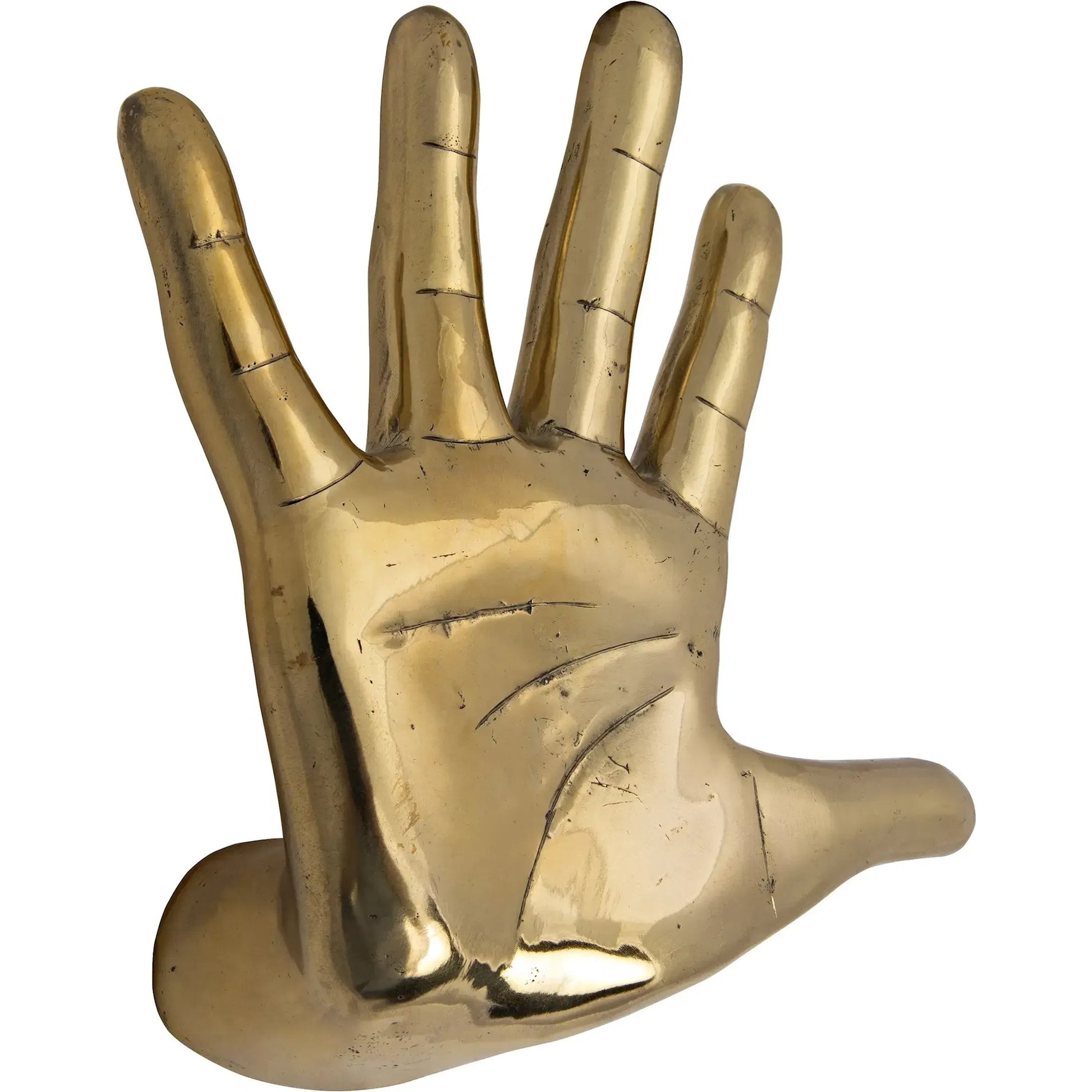 Hand on the Wall by Noir in brass. Made from brass in a modern style.