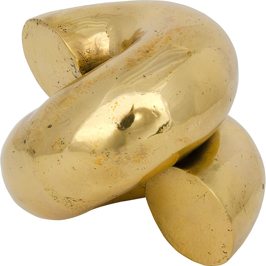 Coiled by Noir in antique brass. Made from metal alloy in a modern style.