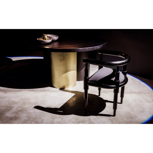 Coiled by Noir in antique brass. Made from metal alloy in a modern style.