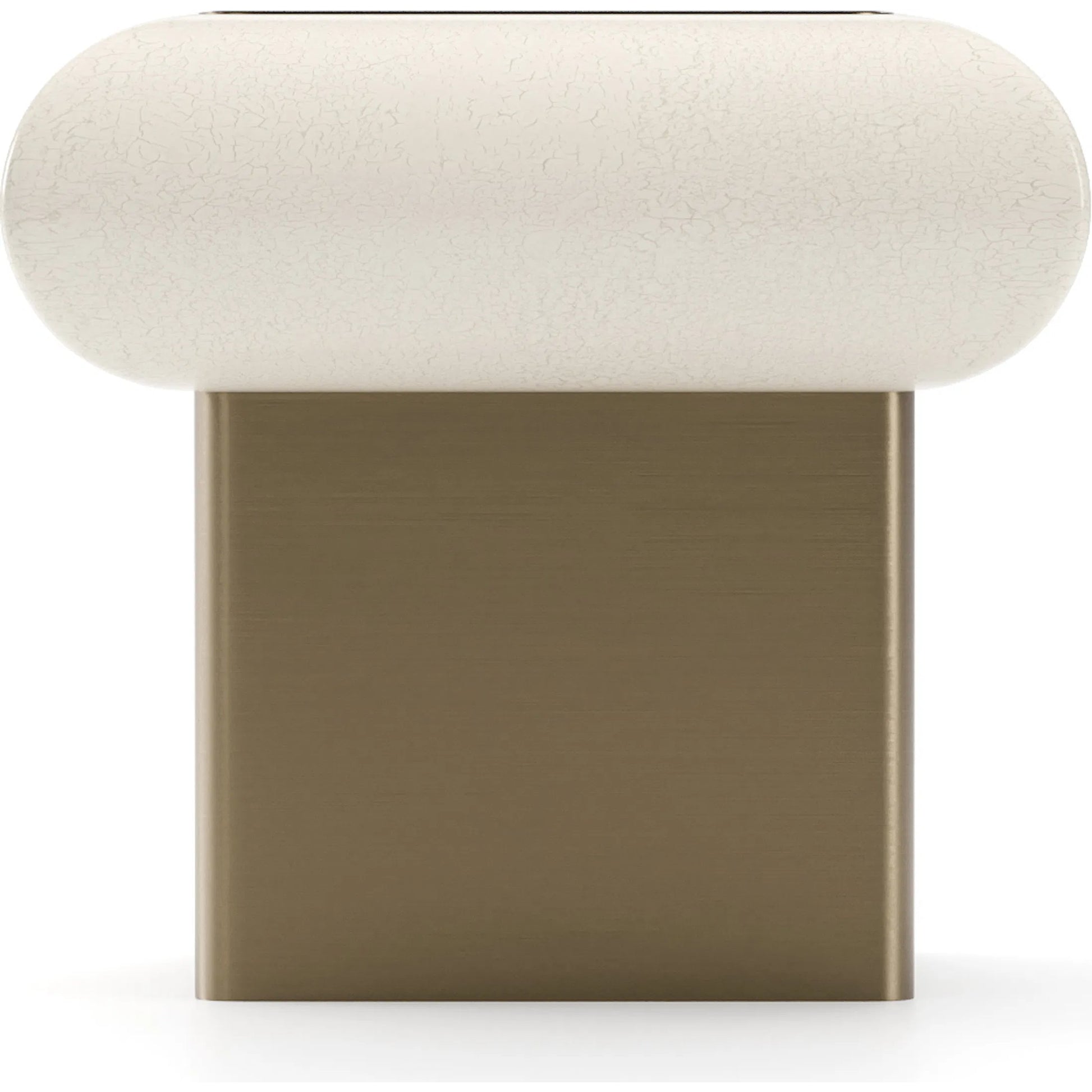Seta Side Table by Caracole in smoked, bronze, ivory, gold and ivory craze. Made from glass in a transitional style.