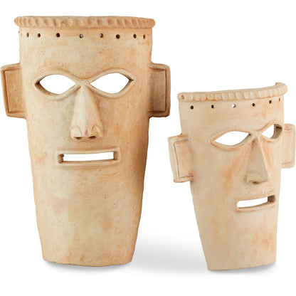 Etu Mask Set by Currey and Company. Made from clay in a eclectic & global style.