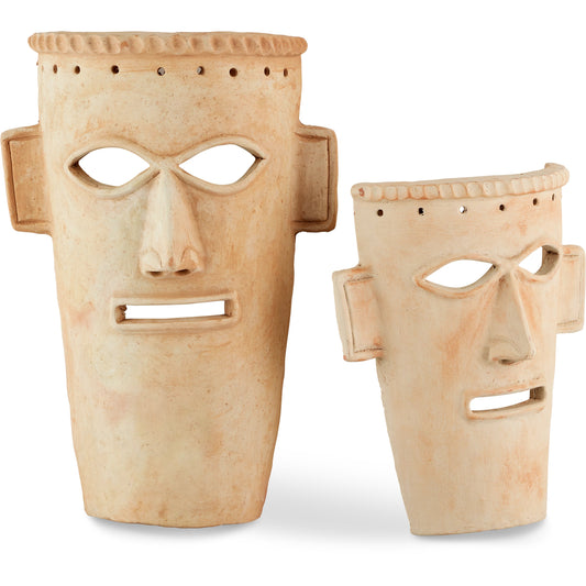 Etu Mask Set by Currey and Company. Made from clay in a eclectic & global style.