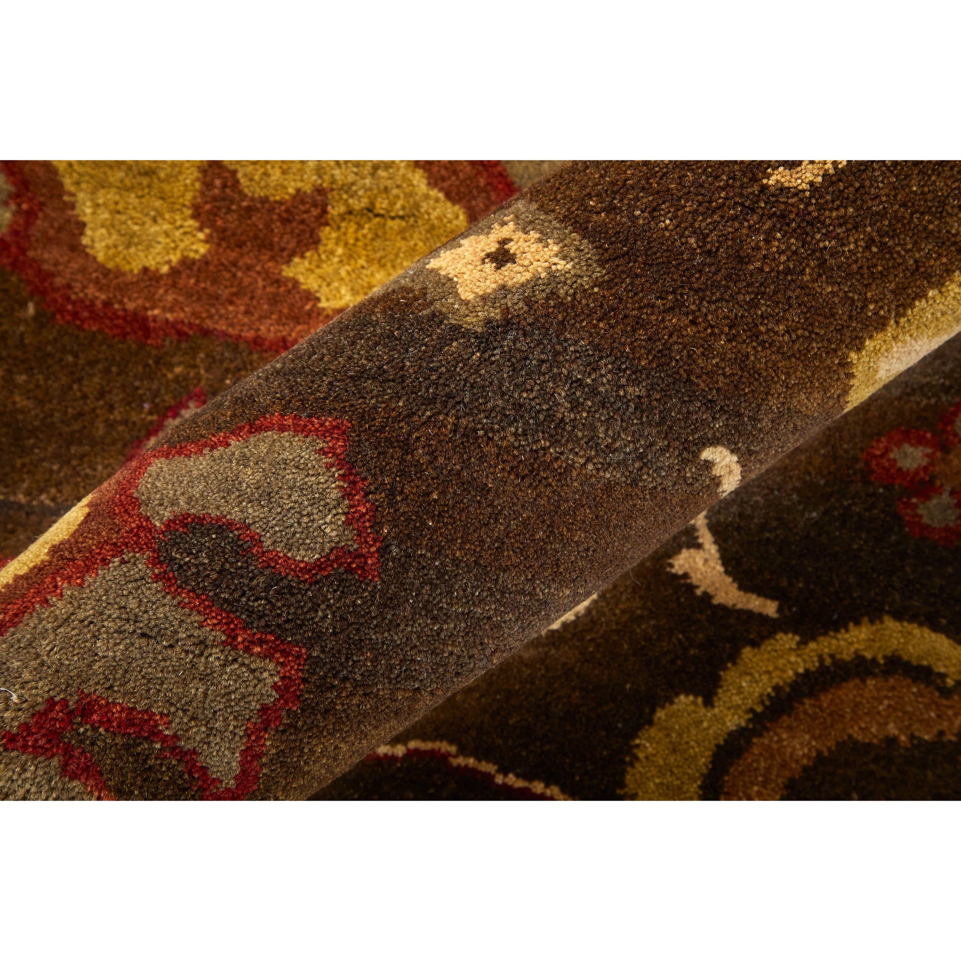 Amzad Ikat Rug - 5236115F by Feizy in brown, red, tan. Made from wool in a unique style.