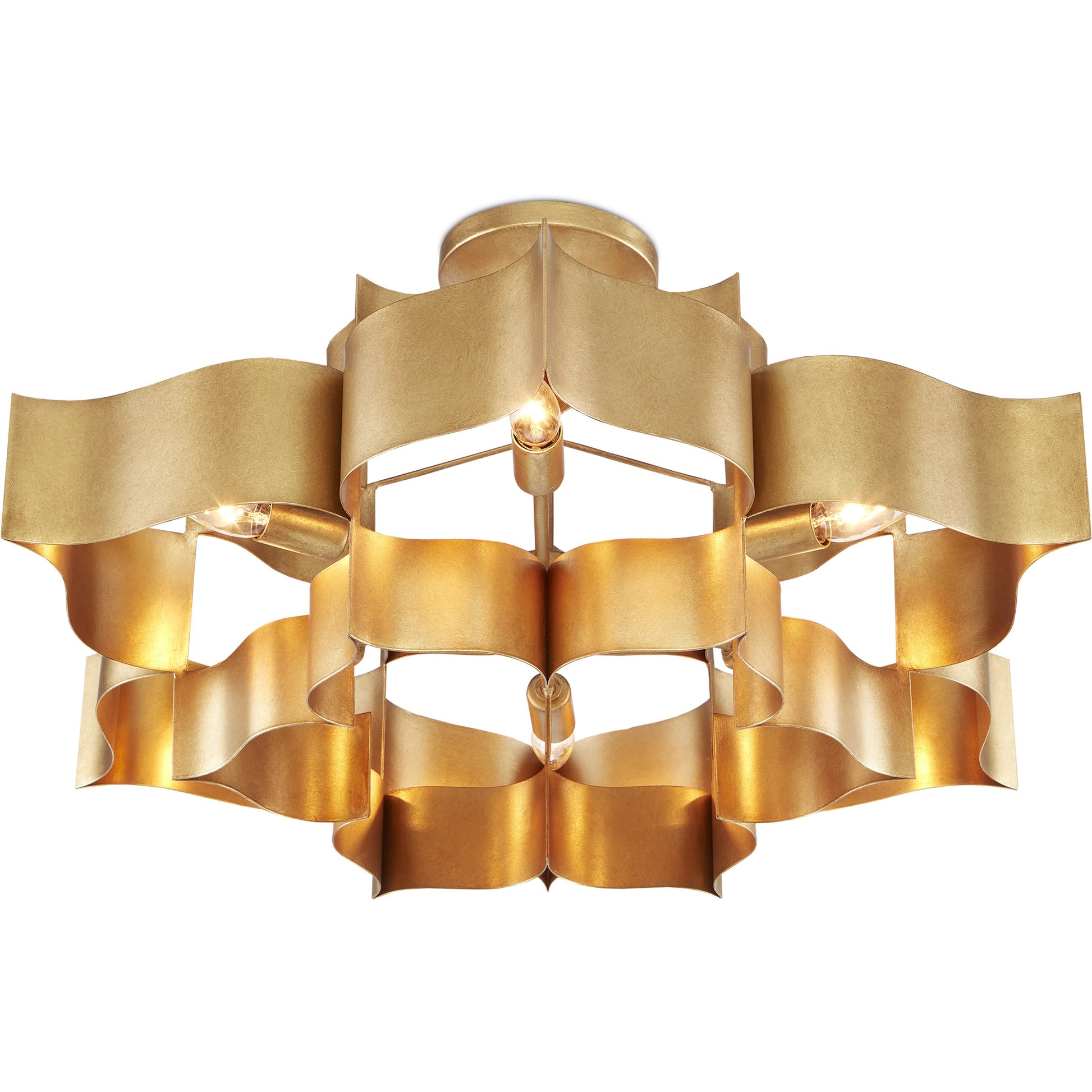 Grand Lotus Chandelier by Currey and Company. Made from unique in a modern style.