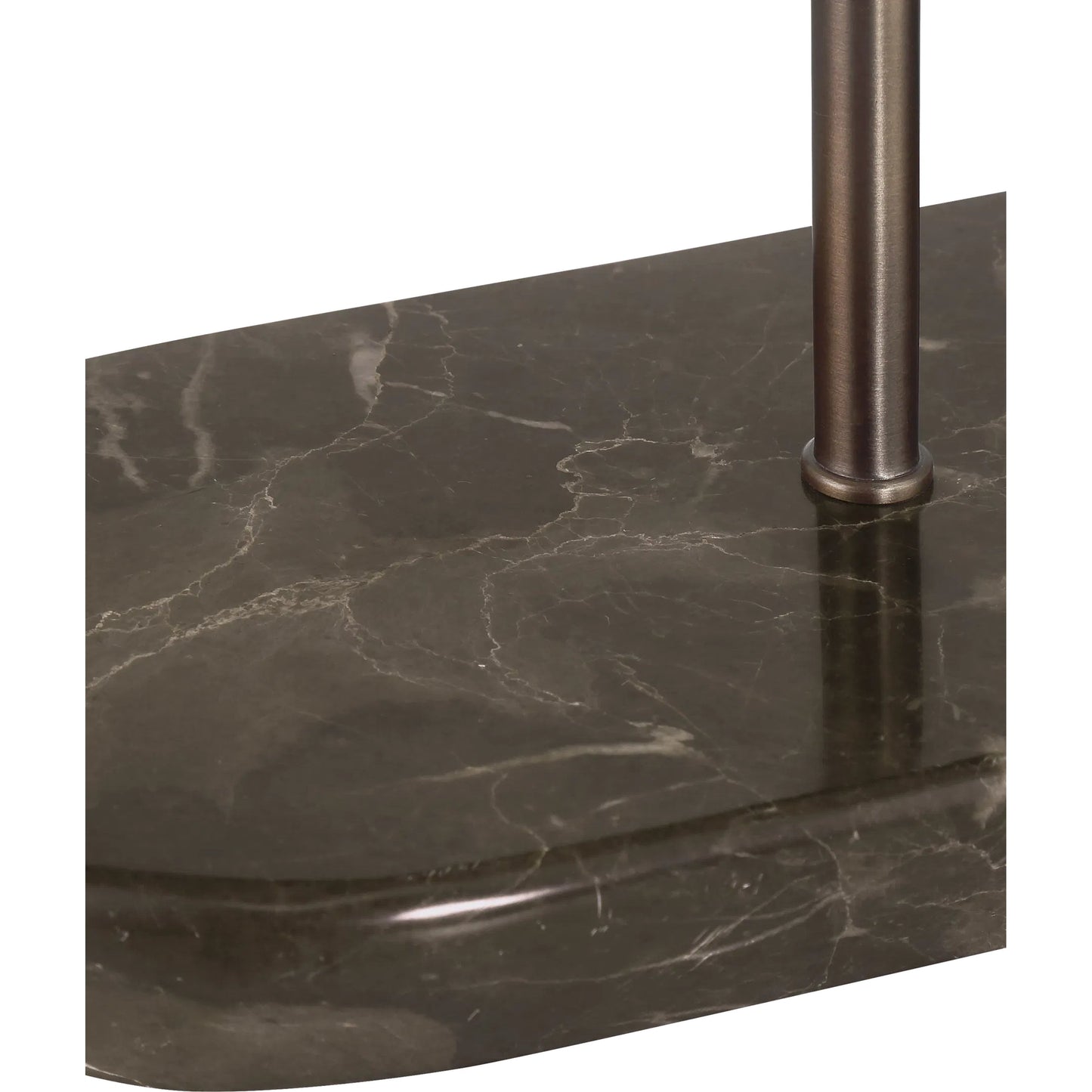 003 SI-2387109 | Closeup | Museum Desk Lamp by Currey and Company in dark bronze, brown. Made from marble, metal in a modern style.