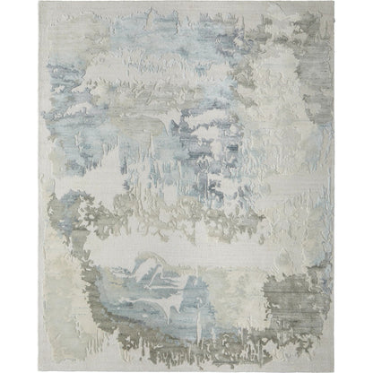 Kendall KDL8A62F Rug by Feizy in ivory, blue, gray. Made from viscose, wool in a unique style.
