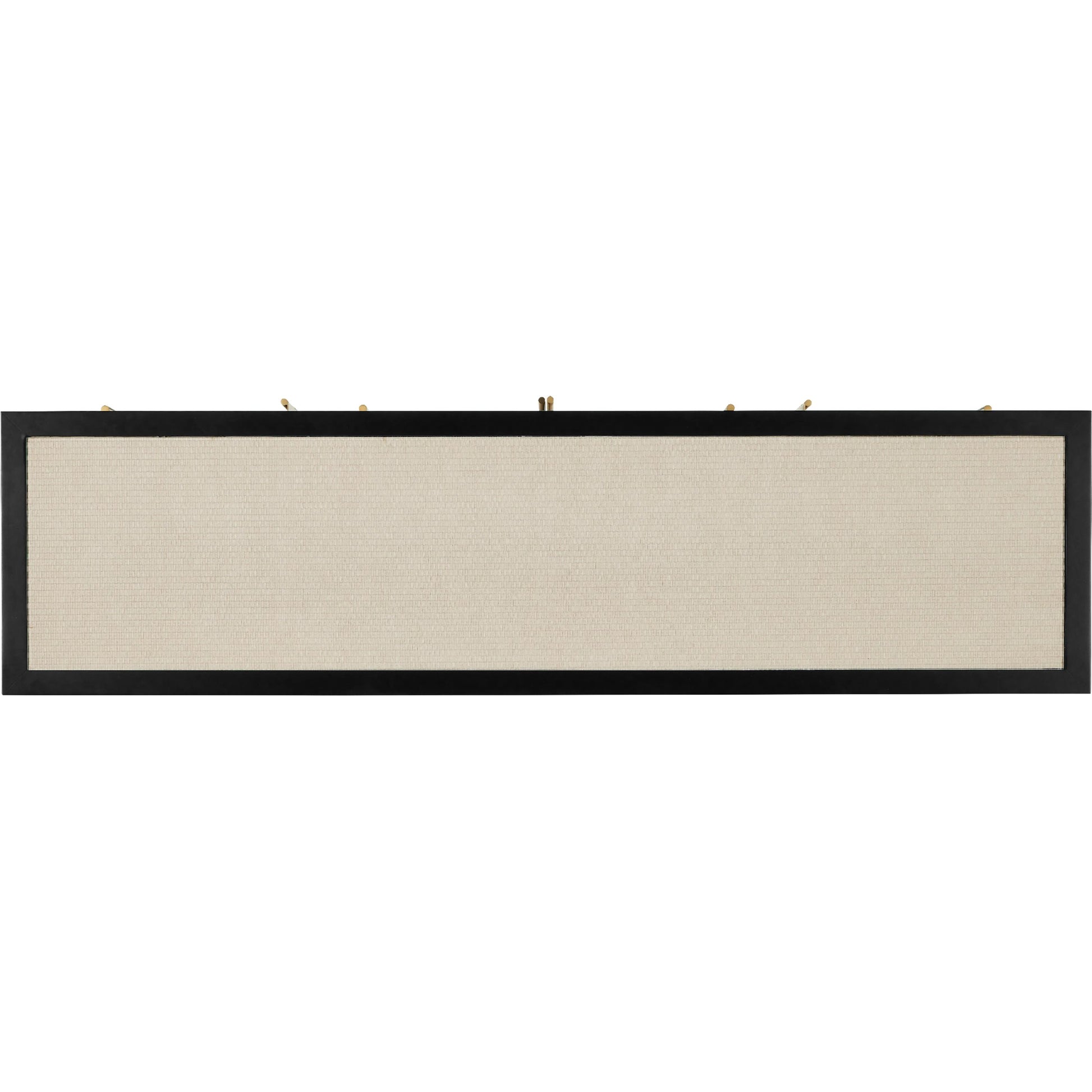Deanna Raffia Credenza by Currey and Company in ivory, black, satin brass, natural, clear. Made from raffia, okume veneer, stainless steel, sycamore veneer, tempered glass in a modern style.