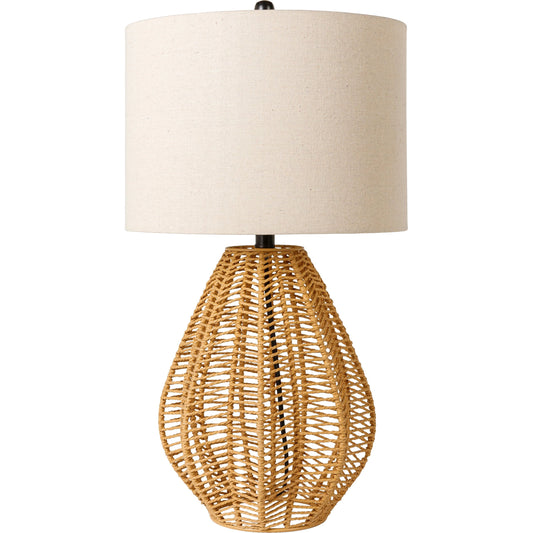 Abaco - 32407 by Surya. Made from shade (outside): linen, shade (inside): polyester, body: paper, finial: metal, harp: iron in a modern style.