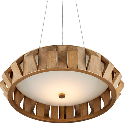Plunge Chandelier by Currey and Company in toffee, brass, white. Made from wood, wrought iron, composite in a modern style.