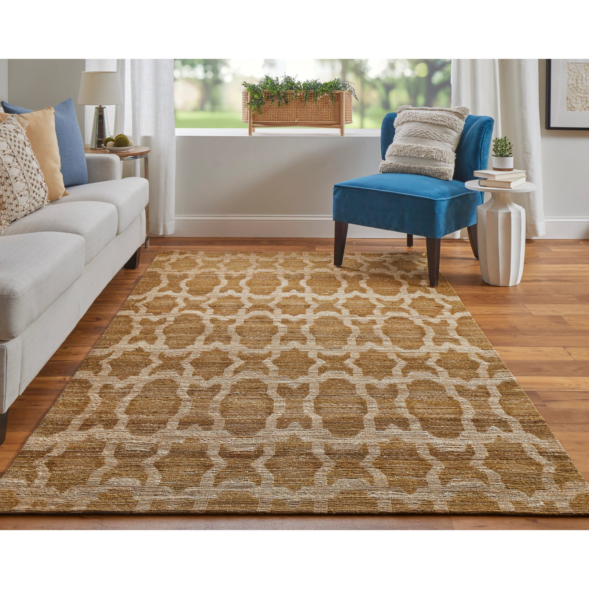 Lilliana Transitional Geometric Rug - 0764F by Feizy. Made from jute in a unique style.