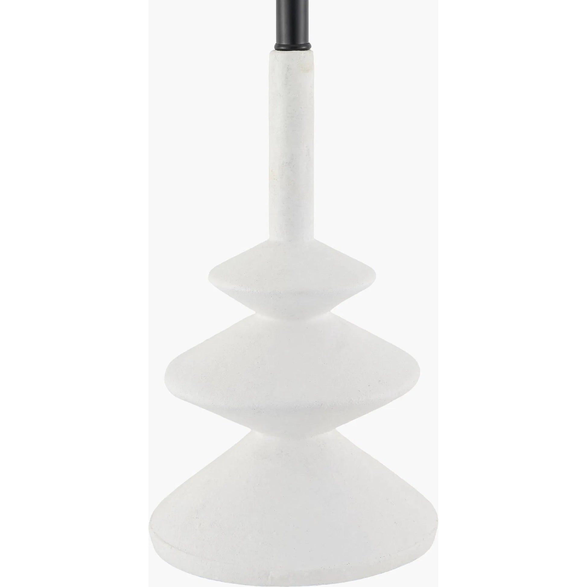 Abrego Accent Table Lamp by Livabliss in white. Made from resin, linen, plastic, iron in a modern style.