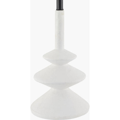 Abrego Accent Table Lamp by Livabliss in white. Made from resin, linen, plastic, iron in a modern style.