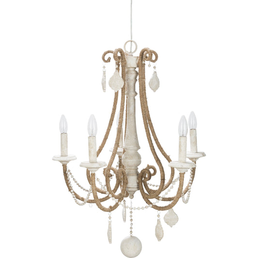 Ambrose Ceiling Light - 22205 by Surya in cream and cream. Made from hemp, metal in a cottage & farmhouse style.