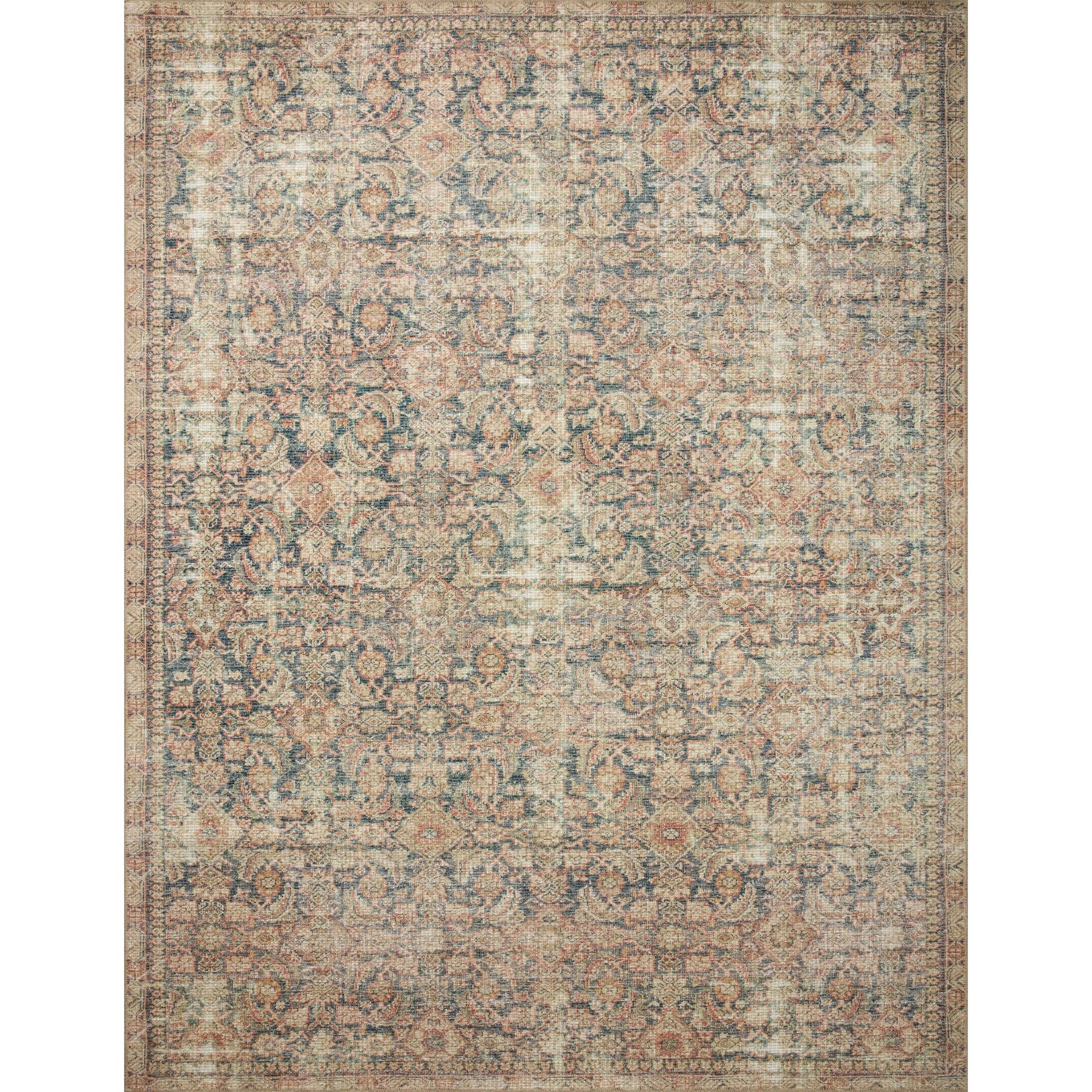 Aubrey AUB-01 Rug by Angela Rose x Loloi in navy, multi. Made from 100% polyester in a unique style.