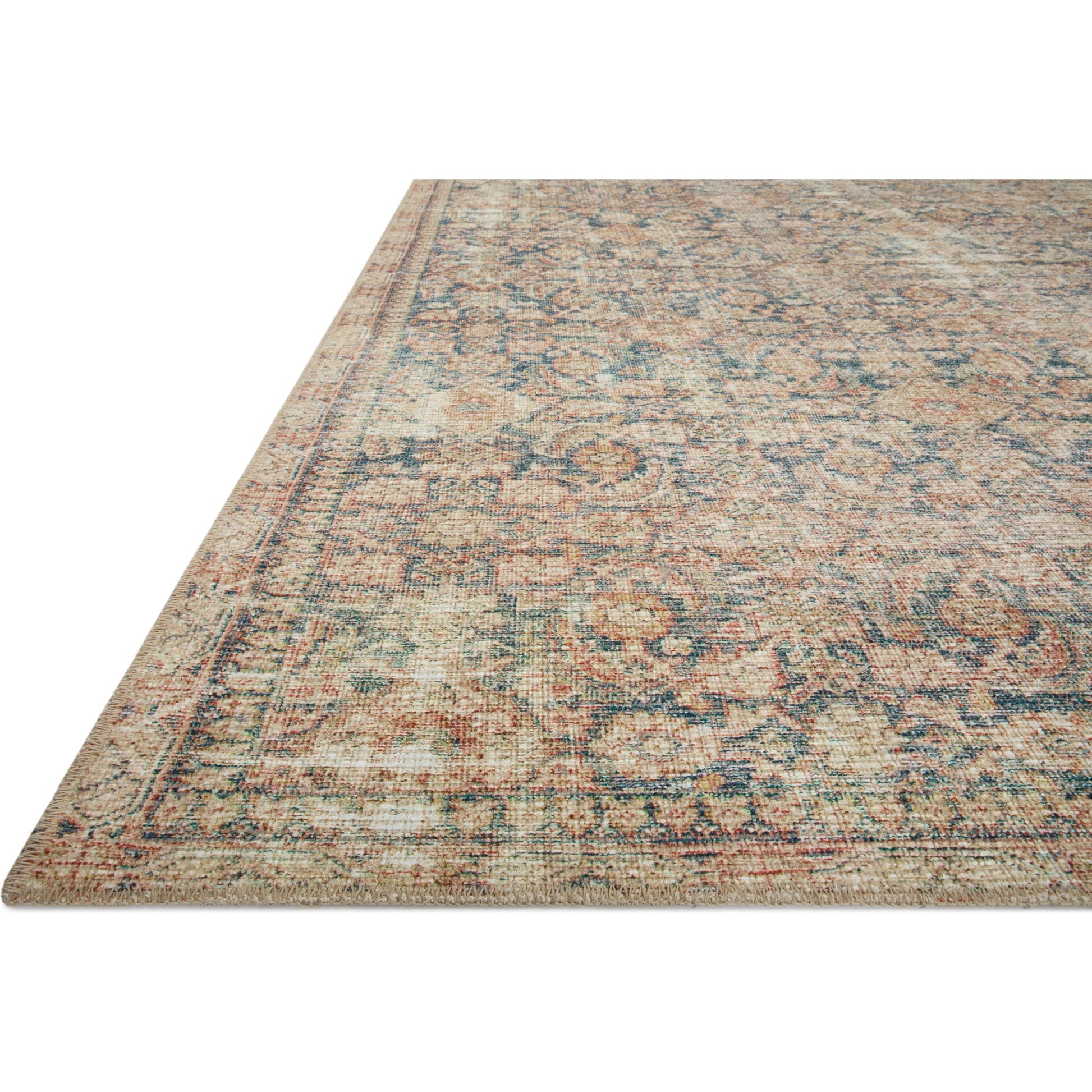 Aubrey AUB-01 Rug by Angela Rose x Loloi in navy, multi. Made from 100% polyester in a unique style.