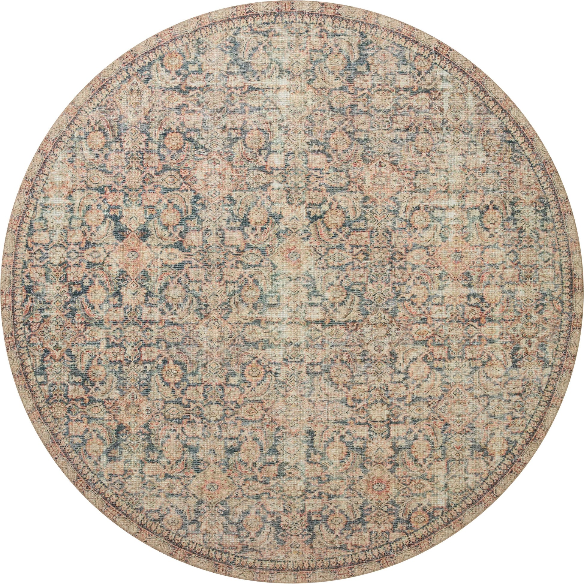Aubrey AUB-01 Rug by Angela Rose x Loloi in navy, multi. Made from 100% polyester in a unique style.