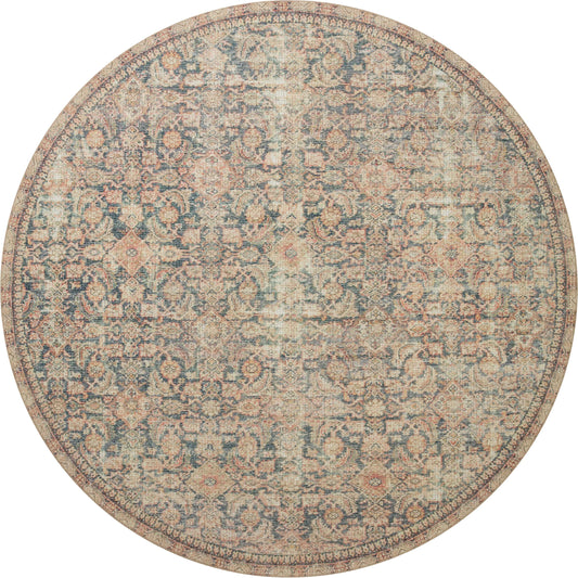 Aubrey AUB-01 Rug by Angela Rose x Loloi in navy, multi. Made from 100% polyester in a unique style.