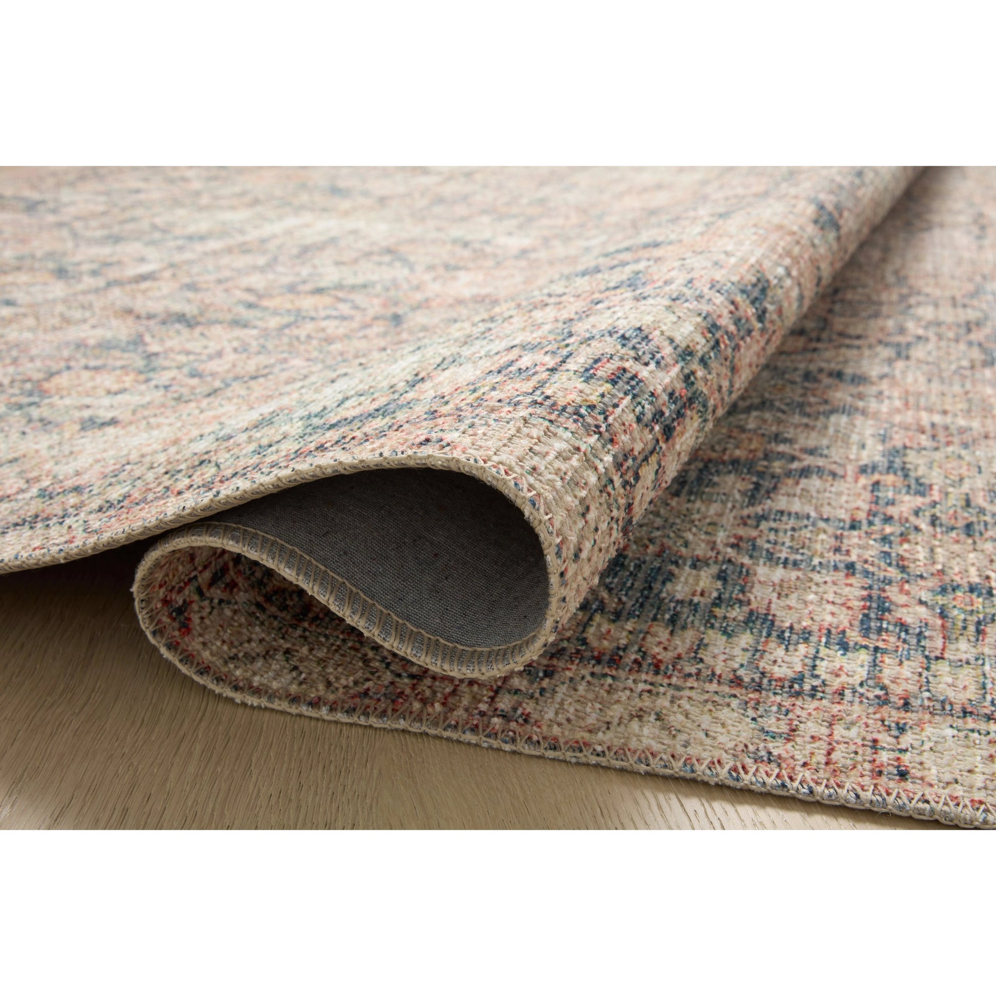 Aubrey AUB-01 Rug by Angela Rose x Loloi in navy, multi. Made from 100% polyester in a unique style.