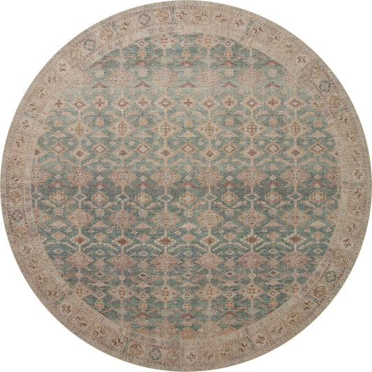 Aubrey AUB-02 Rug by Angela Rose x Loloi in aqua, sand. Made from 100% polyester in a unique style.