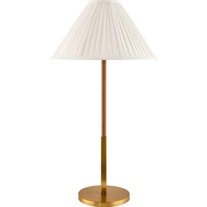 Abisko Accent Table Lamp by Surya in metallic brass, white, translucent, gold. Made from iron, cotton in a traditional style.