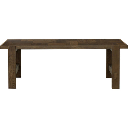 Abstract Dining Table by LH Imports in smokey chestnut. Made from unique in a unique style.