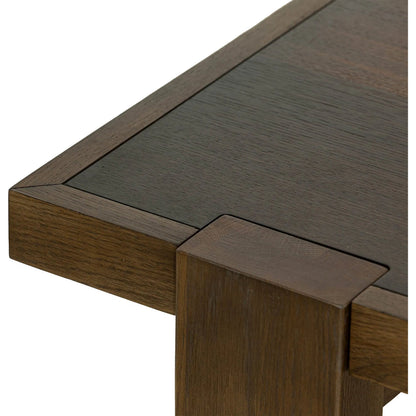 Abstract Dining Table by LH Imports in smokey chestnut. Made from unique in a unique style.