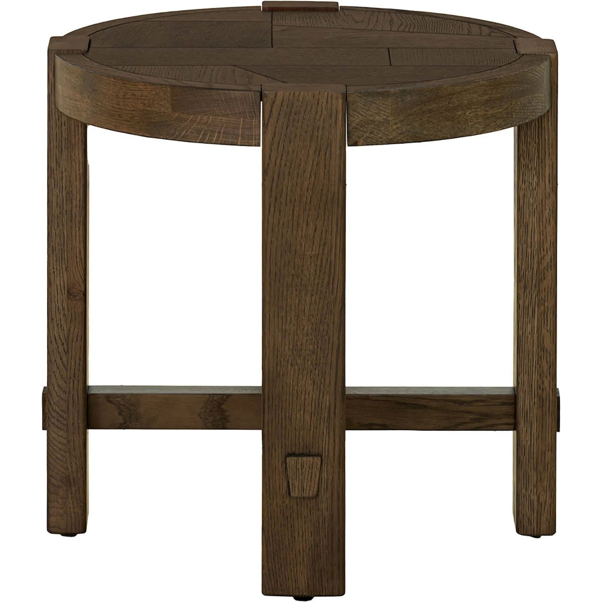 Abstract Side Table by LH Imports in smokey chestnut. Made from unique in a unique style.