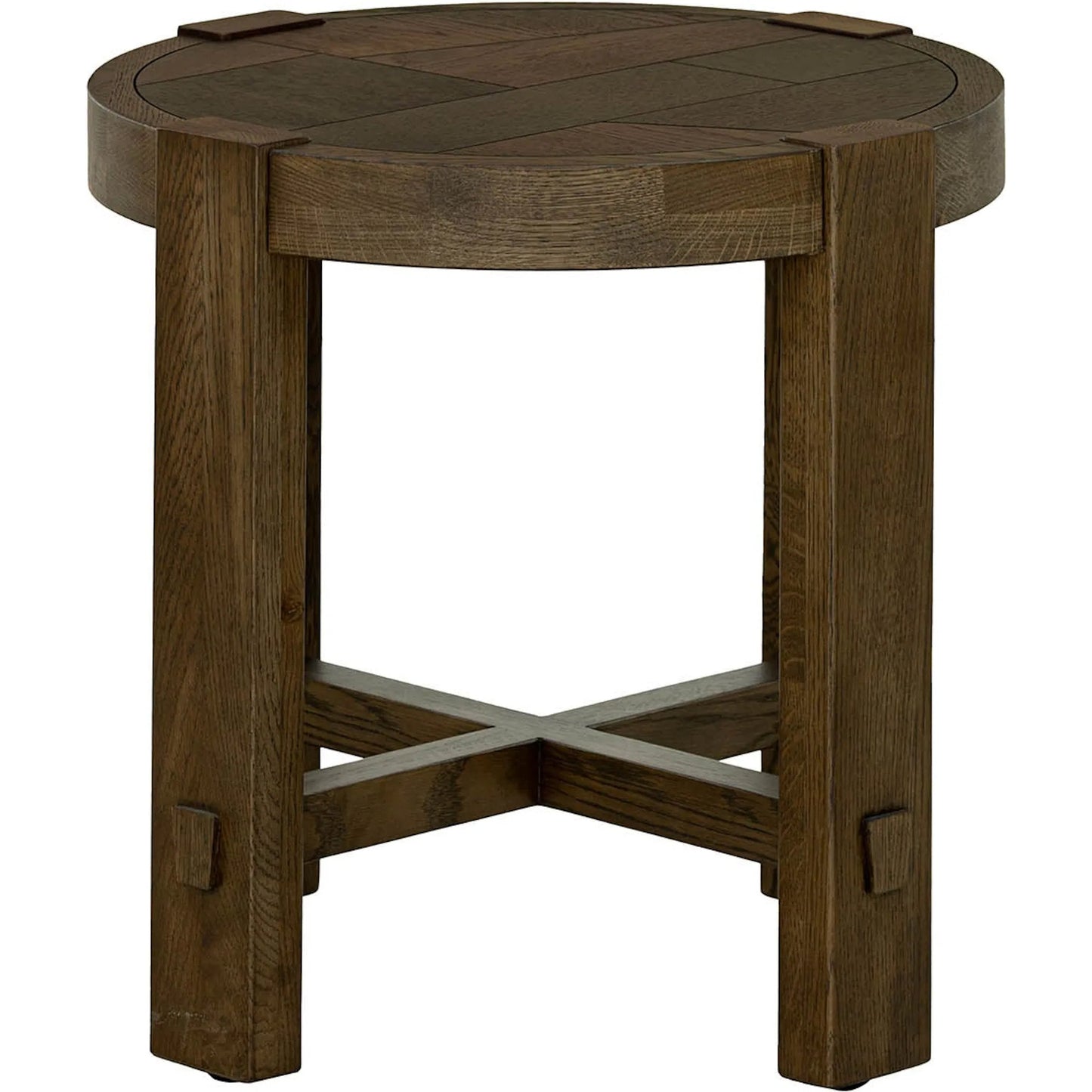 004 SI-2452735 | Additional Silo | Abstract Side Table by LH Imports in smokey chestnut. Made from unique in a unique style.