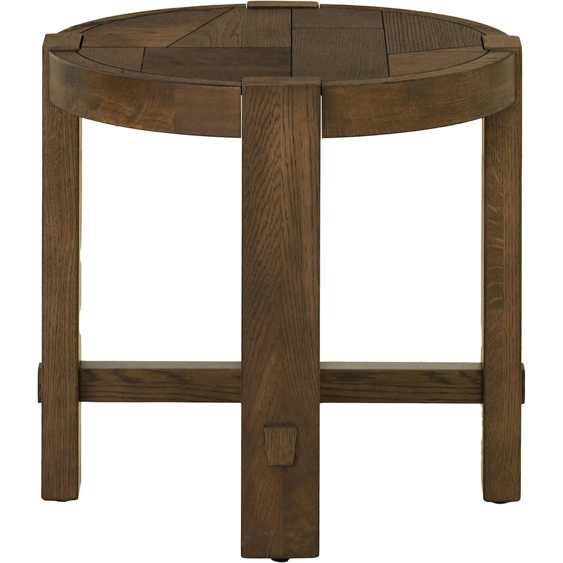 Abstract Side Table by LH Imports in smokey chestnut. Made from unique in a unique style.