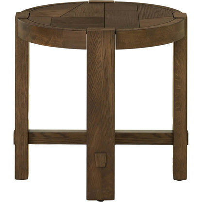 Abstract Side Table by LH Imports in smokey chestnut. Made from unique in a unique style.
