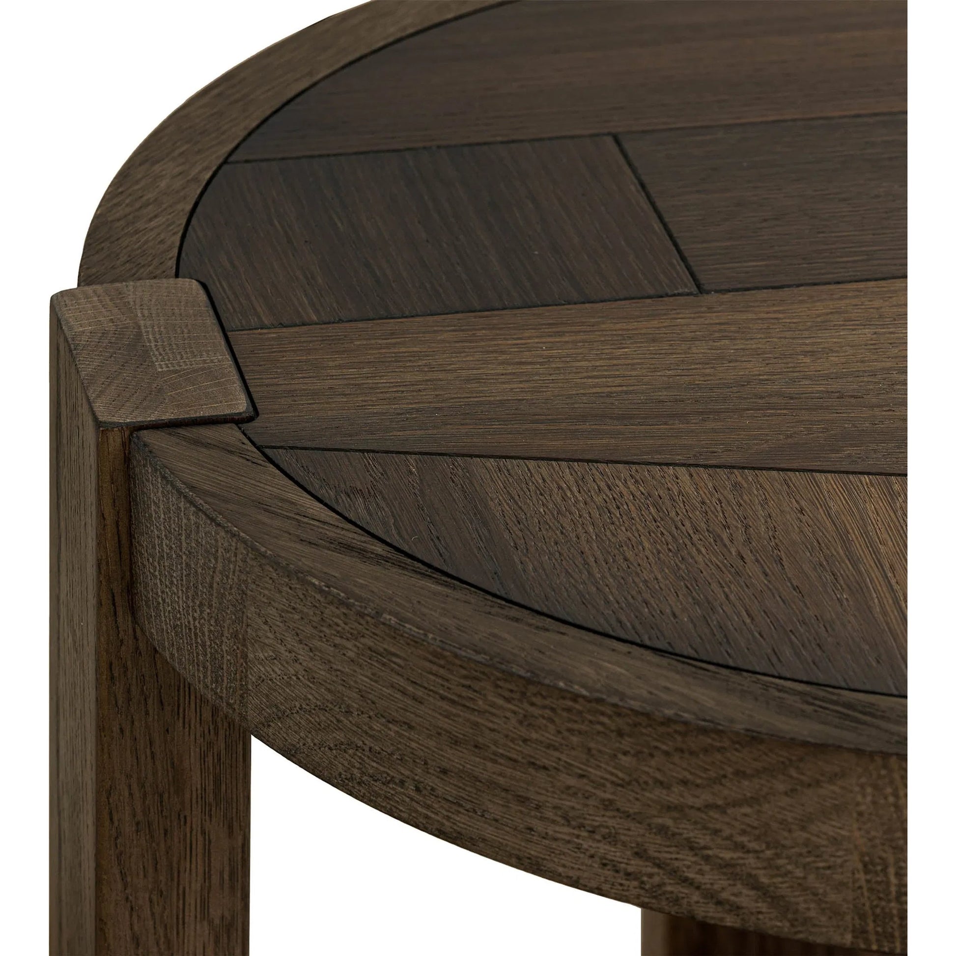 Abstract Side Table by LH Imports in smokey chestnut. Made from unique in a unique style.