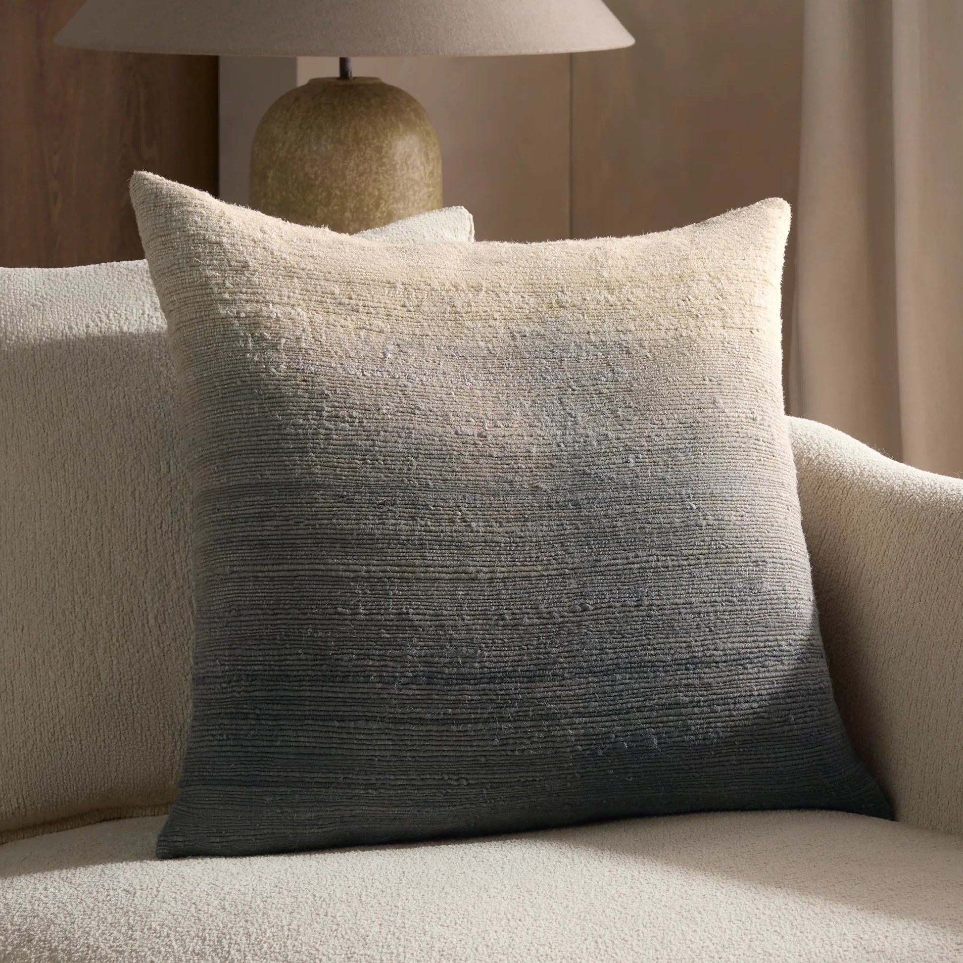Abyssal ABY01 Pillow by Jaipur Living in taupe. Made from 100% viscose in a rustic style.