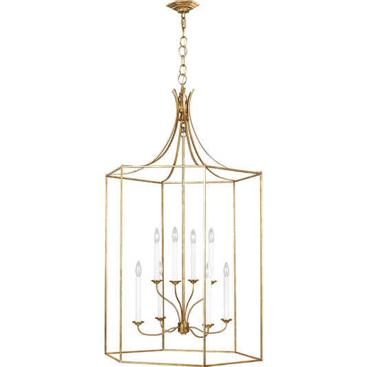 Bantry House Lantern by Visual Comfort & Co. in antique gild. Made from steel in a unique style.