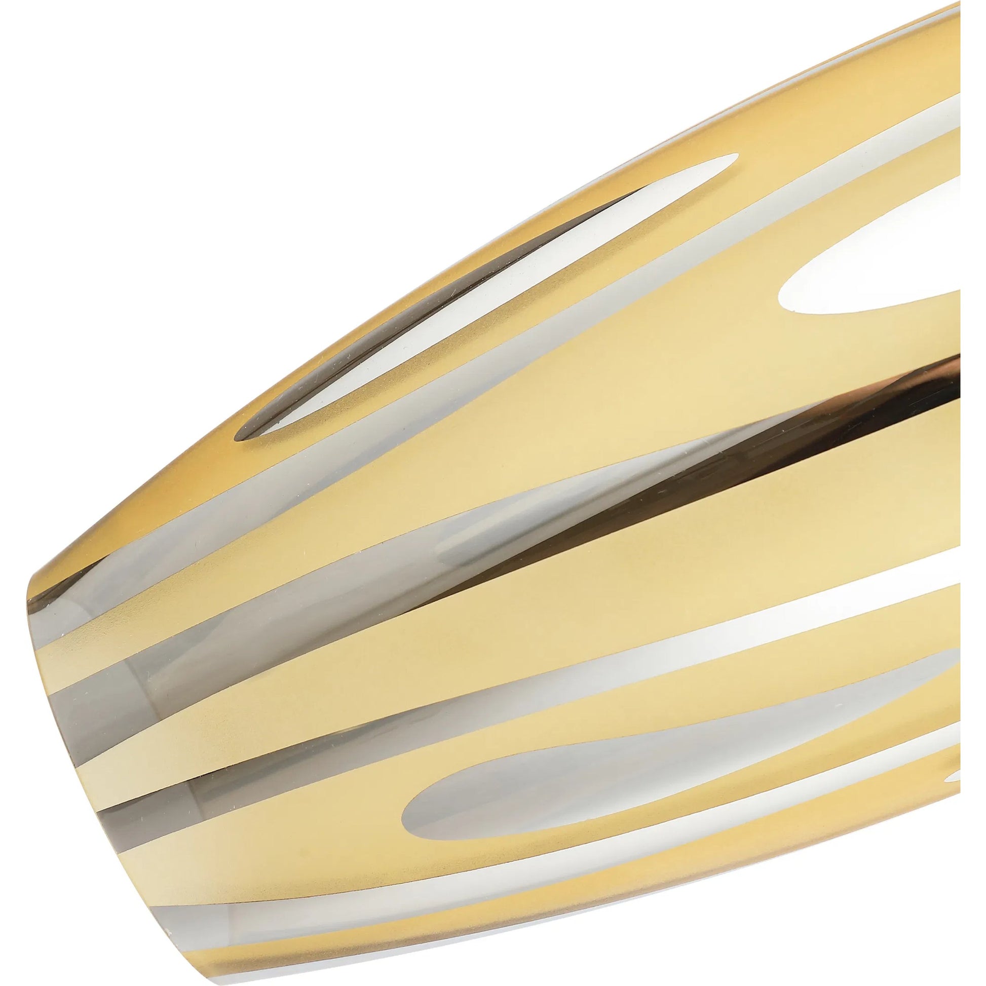 Chroman Empire 1-Light Mini Pendant by Varaluz in gold. Made from steel, glass in a unique style.