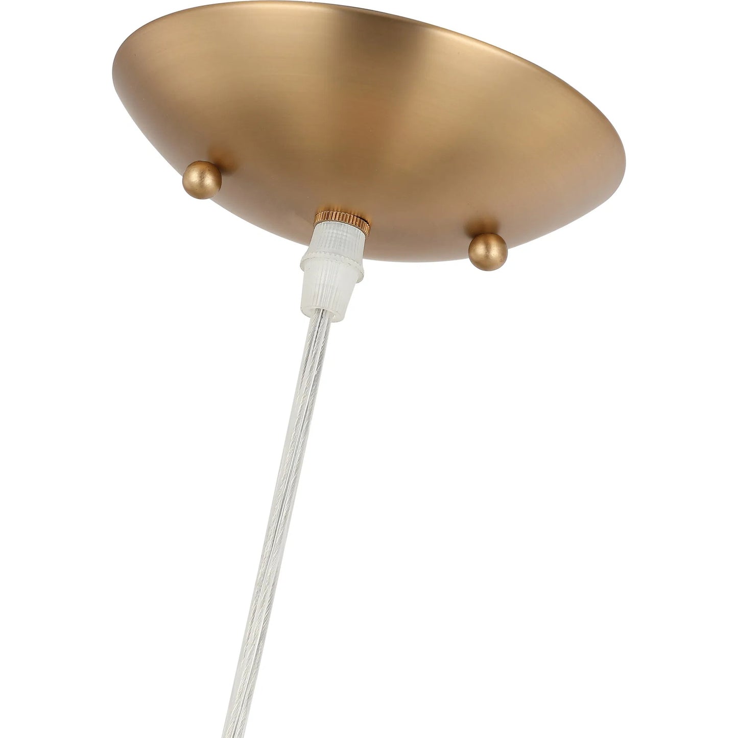 005 SI-2536950 | Closeup | Chroman Empire 1-Light Mini Pendant by Varaluz in gold. Made from steel, glass in a unique style.