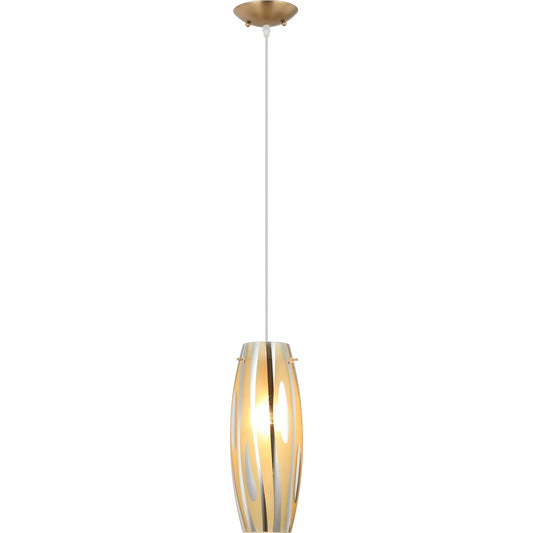 Chroman Empire 1-Light Mini Pendant by Varaluz in gold. Made from steel, glass in a unique style.