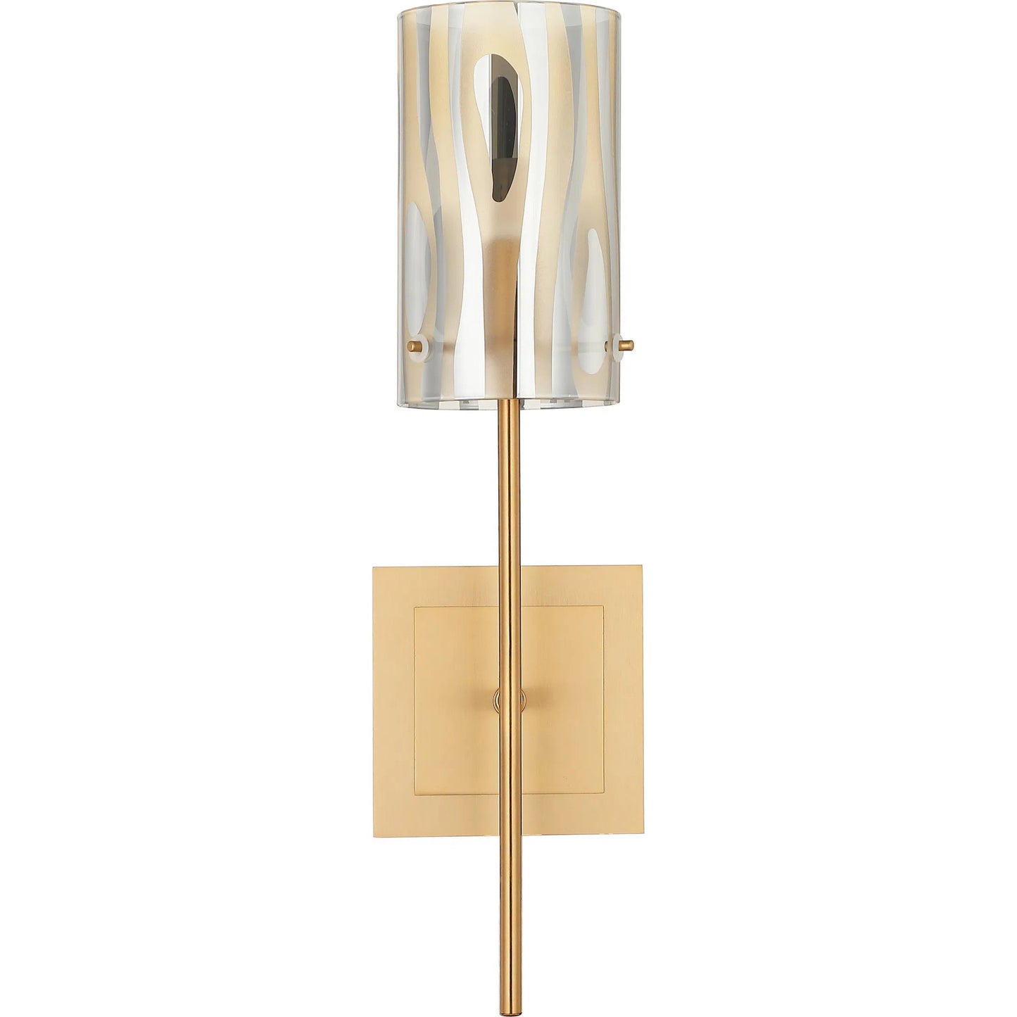003 SI-2536951 | Additional Silo | Chroman Empire 1 Light Wall Sconce by Varaluz in gold. Made from steel, glass in a unique style.