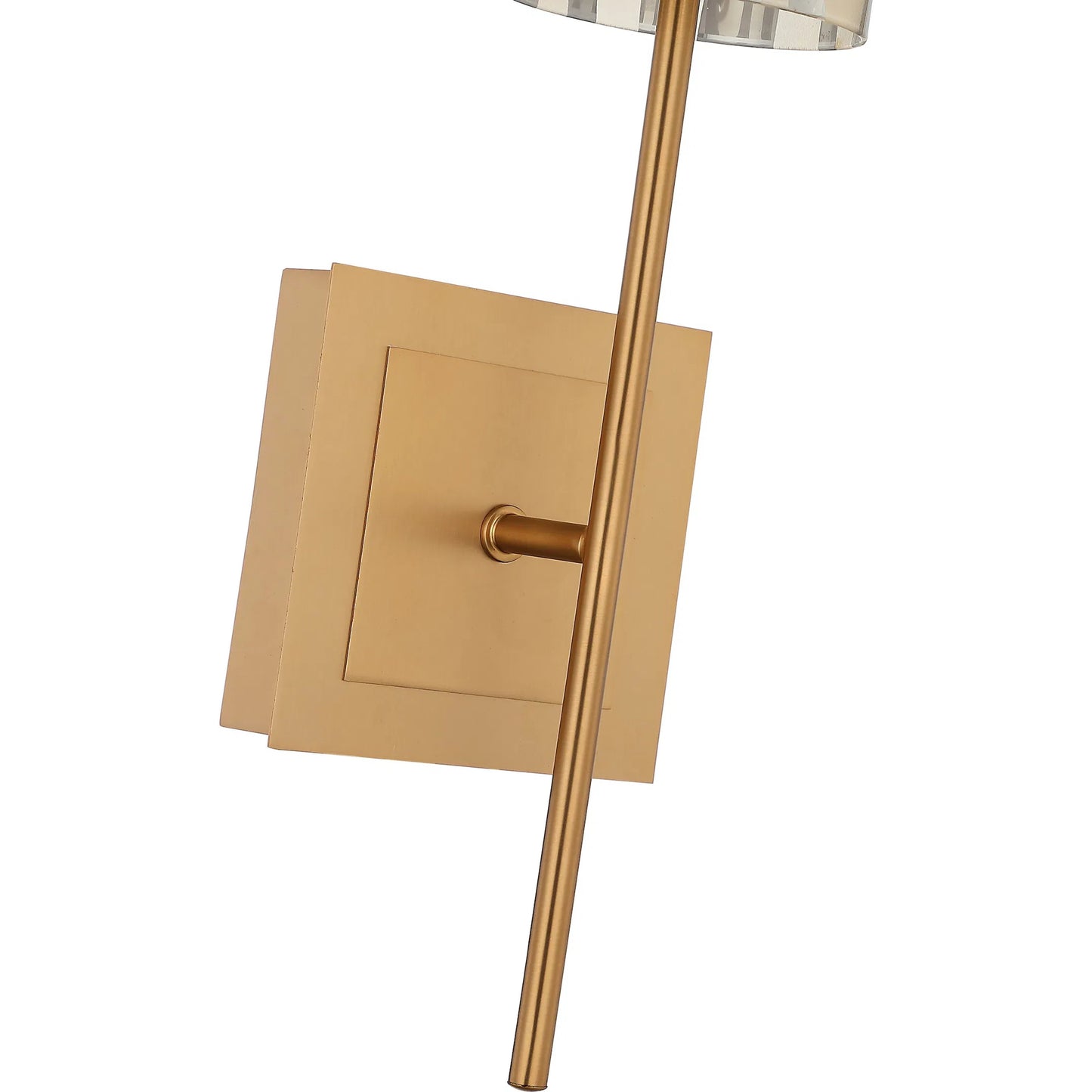006 SI-2536951 | Closeup | Chroman Empire 1 Light Wall Sconce by Varaluz in gold. Made from steel, glass in a unique style.