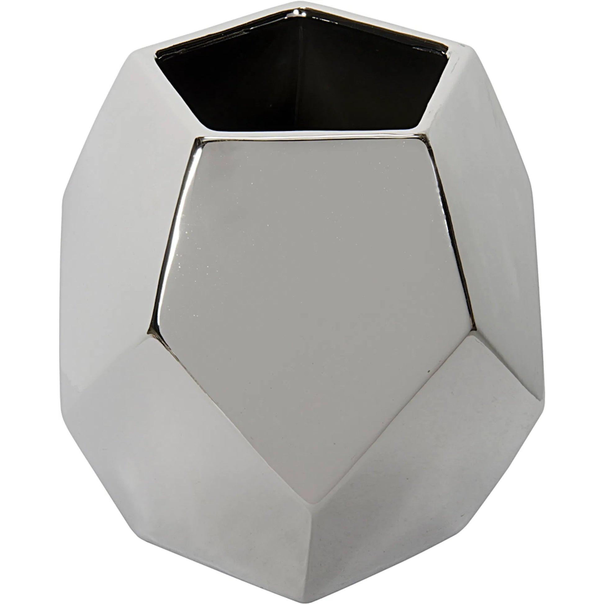 122 Ceramic Vase by Noir in silver. Made from ceramic in a unique style.