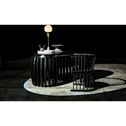 Round Tray by Noir in white stone. Made from unique in a modern style.