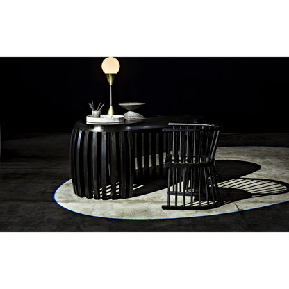 Round Tray by Noir in white stone. Made from unique in a modern style.